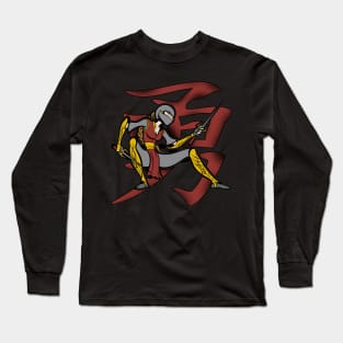 Ninja Kanji Symbol Female Warrior Long Sleeve T-Shirt